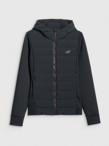 4F Kurtka z wypełnieniem syntetycznym damska - czarna XL. Czarne kurtki 4f, xl, bez wzorów, z puchu, bez kaptura. Za 349,99 zł.