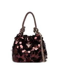 Guess Torebka HWEG95 38750 Bordowy. Czerwone torebki klasyczne Guess, z aplikacjami, z syntetyku, bez dodatków. Za 579,99 zł.