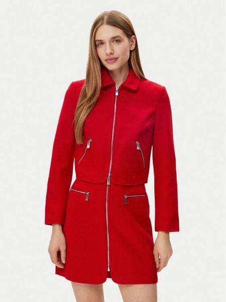 Morgan Marynarka 241-VADA Czerwony Straight Fit. Czerwone marynarki i żakiety Morgan, bez wzorów, z syntetyku. Za 249,99 zł.