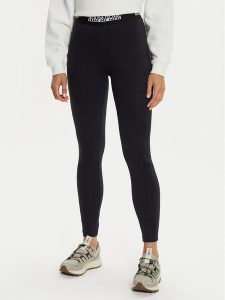 Napapijri Legginsy M-Box Logo NP0A4HZ7 Czarny Slim Fit. Czarne legginsy Napapijri, bez wzorów, z bawełny. Za 119,99 zł.