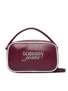 Tommy Jeans Torebka Tjw Bold Script Camera Bag AW0AW19053 Bordowy. Czerwone torebki klasyczne Tommy Jeans, bez wzorów, z jeansu, bez dodatków. Za 409,99 zł.