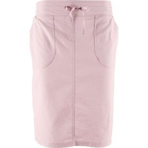 Spódnica lniana ze ściągaczem bonprix matowy jasnoróżowy. Spódnice marki bonprix. Za 74,99 zł.