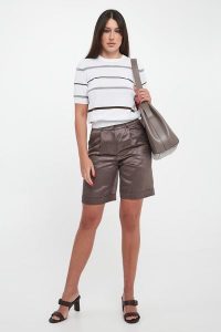 Bermudy damskie lniane PESERICO. Szorty PESERICO, bez wzorów. Za 2 139,00 zł.