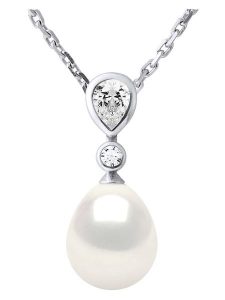 ATELIERS SAINT GERMAIN Srebrny naszyjnik z perłą i cyrkoniami - dł. 42 cm rozmiar: onesize. Białe naszyjniki ATELIERS SAINT GERMAIN, z cyrkonią, srebrne. Za 339,99 zł.