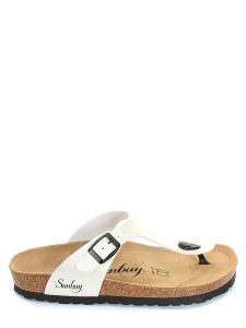 Sunbay Japonki "Camelia" w kolorze białym rozmiar: 41. Białe klapki Sunbay, bez wzorów, bez obcasa. Za 162,49 zł.
