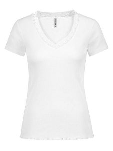 Eight2Nine Koszulka w kolorze białym rozmiar: XS. Białe bluzki Eight2Nine, xs, bez wzorów, z koronki, bez kołnierzyka, bez ramiączek. Za 43,99 zł.