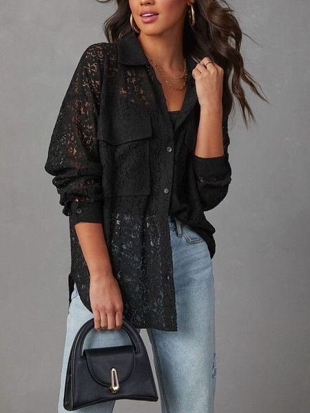 Milan Kiss Bluzka w kolorze czarnym rozmiar: M. Czarne bluzki Milan Kiss, m, bez wzorów, z koronki, bez kołnierzyka, bez ramiączek. Za 152,99 zł.