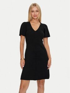 DKNY Sukienka codzienna DD4EN992 Czarny Slim Fit. Czarne kombinezony DKNY, na co dzień, xs, bez wzorów, z bawełny, bez kołnierzyka, bez ramiączek, proste. Za 579,99 zł.
