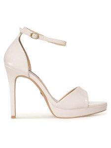 Nine West Sandały WFA2733-2 Biały. Białe sandały Nine West, bez wzorów, z syntetyku, bez obcasa, na szpilce, bez zapięcia. Za 229,99 zł.