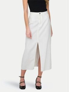 JDY Spódnica jeansowa Bella 15323972 Biały Regular Fit. Białe spódnice JDY, xs, bez wzorów, z bawełny. Za 159,99 zł.