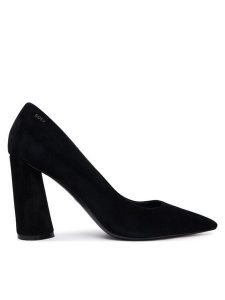 BOSS Czółenka Gracey 50554372 Czarny. Czarne czółenka Boss, bez wzorów, ze skóry, bez obcasa, bez zapięcia. Za 759,99 zł.