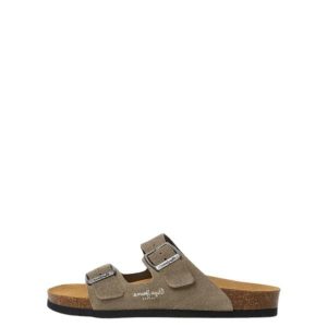 Sandały damskie Pepe Jeans Oban. Brązowe sandały Pepe Jeans, bez wzorów, z jeansu, bez obcasa, bez zapięcia. Za 284,60 zł.