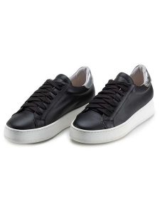 Anna Morellini Skórzane sneakersy "Amella" w kolorze czarnym rozmiar: 41. Czarne trampki Anna Morellini, bez wzorów, bez zapięcia. Za 272,95 zł.