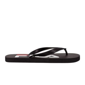 Klapki Fila Troy FFW0005 80010 japonki czarne. Czarne klapki bez wzorów, bez obcasa. Za 79,62 zł.