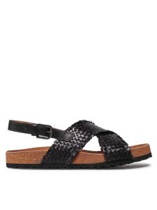 Lasocki Sandały WI12-MARIYO-02 Czarny. Czarne sandały Lasocki, bez wzorów, ze skóry, bez obcasa, na płaskiej podeszwie, bez zapięcia. Za 169,99 zł.