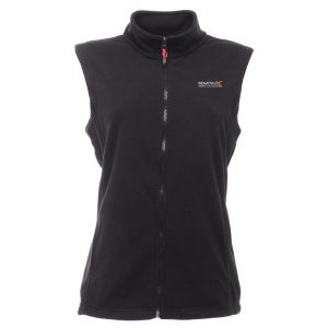Kamizelka Damska Sweetness II. Czarne kamizelki Regatta, xs, bez wzorów, bez kołnierzyka, bez ramiączek, bez kaptura. Za 73,99 zł.