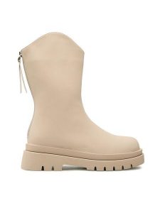 DeeZee Botki WS2601-01 Beżowy. Brązowe botki DeeZee, bez wzorów, z tworzywa sztucznego, bez obcasa, na płaskiej podeszwie, bez zapięcia. Za 169,99 zł.