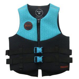 Kamizelka neoprenowa 50N niebieska. Czarne kamizelki HANA OUTDOORS, s, bez wzorów, z neoprenu, bez kołnierzyka, bez ramiączek, bez kaptura. Za 359,99 zł.