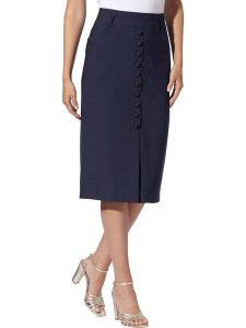 Heine Spódnica w kolorze granatowym rozmiar: 38. Niebieskie spódnice Heine, bez wzorów, midi. Za 126,99 zł.