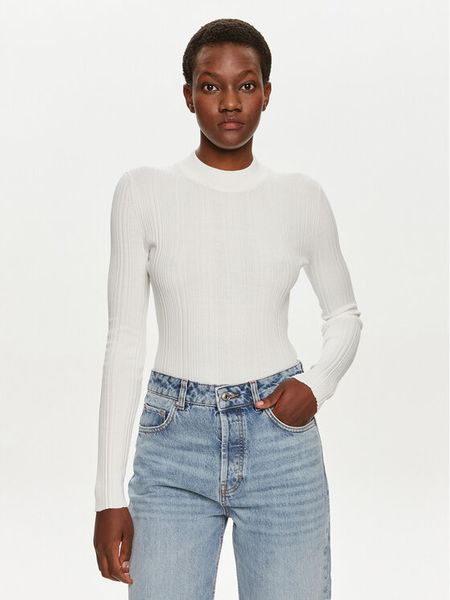 Hugo Sweter Sarphammy 50518311 Écru Slim Fit. Swetry klasyczne Hugo, s, z wiskozy, bez kołnierzyka. Za 399,99 zł.