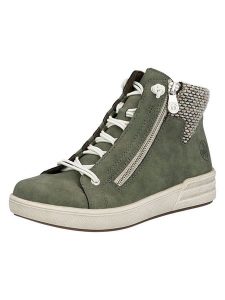 Rieker Sneakersy w kolorze khaki rozmiar: 36. Brązowe trampki Rieker, bez wzorów, za kostkę, bez zapięcia. Za 184,95 zł.