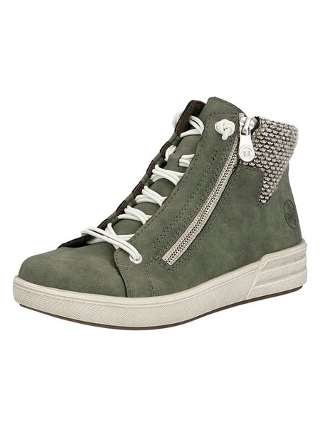 Rieker Sneakersy w kolorze khaki rozmiar: 36. Brązowe trampki Rieker, bez wzorów, za kostkę, bez zapięcia. Za 179,95 zł.