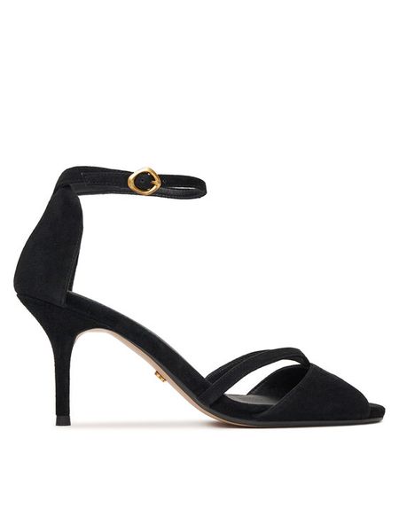 Gino Rossi Sandały NADI-1. Czarny. Czarne sandały Gino Rossi, bez wzorów, ze skóry, bez obcasa, na szpilce, bez zapięcia. Za 349,99 zł.