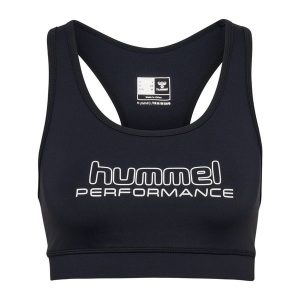 Biustonosz damski Hummel Te Fundamental. Brązowe koszulki sportowe Hummel, bez wzorów, bez ramiączek. Za 137,00 zł.