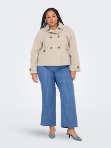 ONLY Carmakoma Kurtka przejściowa w kolorze beżowym rozmiar: S-42/44. Brązowe kurtki Only Carmakoma, s, bez wzorów, bez kaptura. Za 115,24 zł.