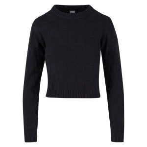Sweter damski Urban Classics. Czarne swetry klasyczne Urban Classics, na zimę, z bawełny, bez kołnierzyka. Za 206,00 zł.