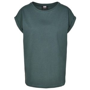 Damski T-shirt w dużych rozmiarach Urban Classic extended. Zielone t-shirty Urban Classics, bez wzorów, bez kołnierzyka, bez ramiączek. Za 90,00 zł.