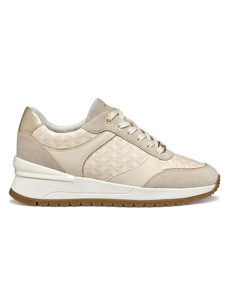 Geox Sneakersy "Desya" w kolorze beżowym rozmiar: 39. Brązowe trampki Geox, bez wzorów, z materiału, bez zapięcia. Za 284,82 zł.