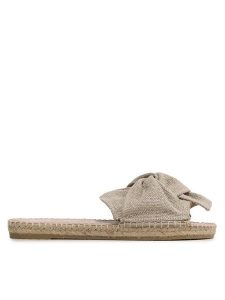 Manebi Espadryle Oragnic Hemp Sandals With Knnot O 7.1 JK Beżowy. Brązowe espadryle Manebi, bez wzorów, z materiału, bez obcasa. Za 589,99 zł.