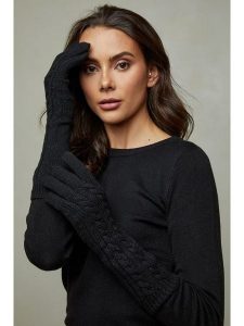 Soft Cashmere Rękawiczki w kolorze czarnym rozmiar: onesize. Czarne rękawiczki Soft Cashmere, bez wzorów, prążkowane. Za 86,99 zł.