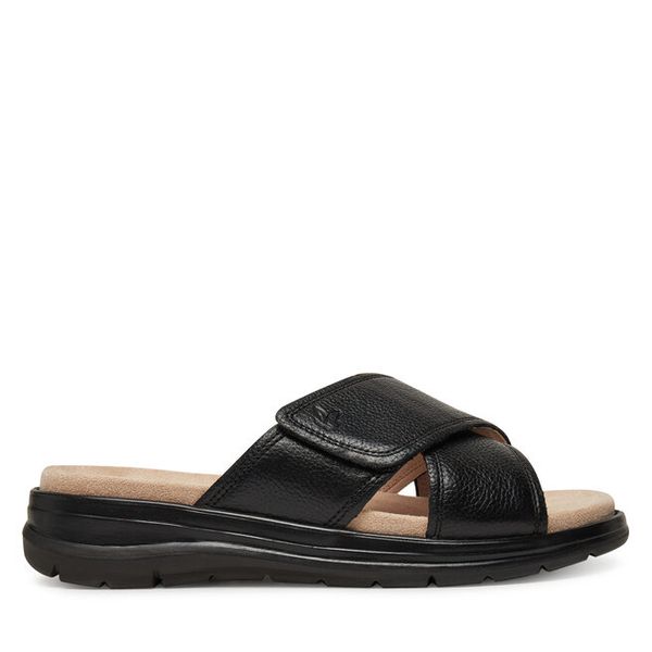 Klapki Caprice. Czarne klapki Caprice, bez wzorów, bez obcasa. Za 339,99 zł.