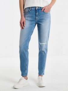 BIG STAR Dżinsy - Tapered fit - w kolorze błękitnym rozmiar: W33/L32. Niebieskie jeansy Big Star, z aplikacjami. Za 150,02 zł.