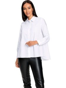 Heine Koszula w kolorze białym rozmiar: 38. Białe koszule Heine, bez wzorów, z bawełny, bez kołnierzyka, bez ramiączek. Za 61,02 zł.