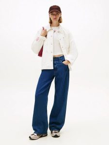 TOMMY JEANS Dżinsy - Comfort fit - w kolorze granatowym rozmiar: W27/L32. Niebieskie jeansy Tommy Jeans, z aplikacjami, z jeansu. Za 275,40 zł.