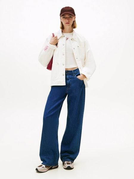 TOMMY JEANS Dżinsy - Comfort fit - w kolorze granatowym rozmiar: W27/L32. Niebieskie jeansy Tommy Jeans, z aplikacjami, z jeansu. Za 271,67 zł.