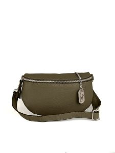 Anna Morellini Skórzana saszetka "Berenice" w kolorze khaki - 25 x 14 x 1 cm rozmiar: onesize. Brązowe nerki i saszetki Anna Morellini, bez wzorów, z materiału. Za 202,03 zł.