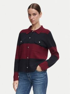 Morgan Kardigan 262-MBOLOU Bordowy Regular Fit. Czerwone kardigany Morgan, z syntetyku. Za 299,99 zł.