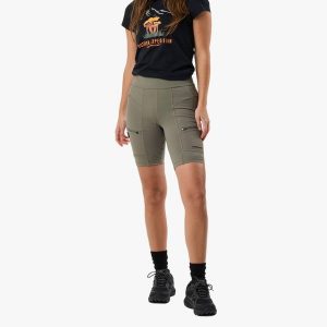 Szorty turystyczne damskie Swedemount Trondheim Trekking Shorts wodoodporne. Zielone szorty SWEDEMOUNT, bez wzorów, z tkaniny, sportowe. Za 249,99 zł.