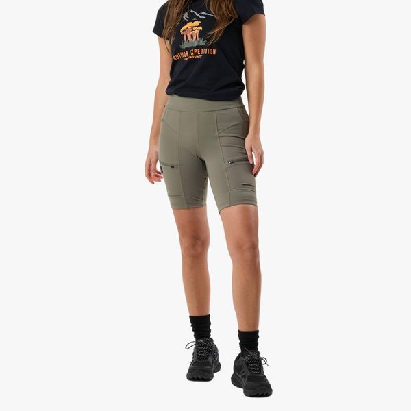 Szorty turystyczne damskie Swedemount Trondheim Trekking Shorts wodoodporne. Zielone szorty SWEDEMOUNT, bez wzorów, z tkaniny, sportowe. Za 249,99 zł.