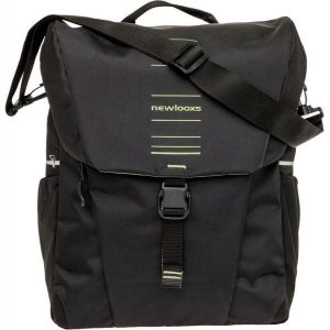 Torba rowerowa na bagażnik Vigo Single, czarno-zielona. Czarne torby podróżne i sportowe NEW LOOXS, bez wzorów, z materiału, na ramię. Za 120,95 zł.