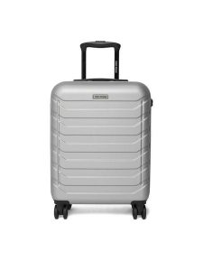 GINO ROSSI Walizka kabinowa CEO-GIN-S-003-05-SILVER Srebrny. Szare walizki Gino Rossi, bez wzorów, z tworzywa sztucznego. Za 259,99 zł.
