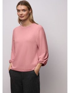 Street One Koszulka w kolorze jasnoróżowym rozmiar: 34. Różowe bluzki Street One, bez wzorów, street, bez kołnierzyka, bez ramiączek. Za 117,73 zł.