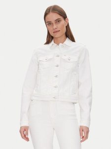 Tommy Jeans Kurtka jeansowa Classic Trucker Jacket Bi8194 DW0DW20121 Biały Regular Fit. Białe kurtki Tommy Jeans, m, bez wzorów, z bawełny, bez kaptura. Za 249,99 zł.