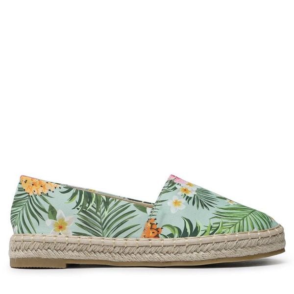 Espadryle DeeZee. Zielone espadryle DeeZee, bez wzorów, bez obcasa. Za 89,99 zł.