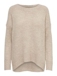 ONLY Sweter "Nanjing" w kolorze beżowym rozmiar: S. Brązowe swetry oversize ONLY, s, bez wzorów, bez ramiączek. Za 83,42 zł.