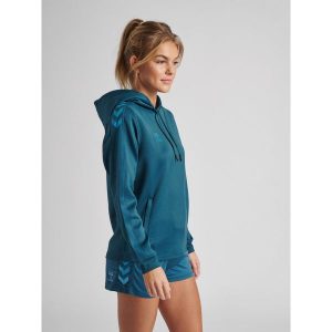 Bluza do piłki ręcznej damska Hummel Core XK z kapturem. Niebieskie bluzy Hummel, xl, bez wzorów, z kapturem. Za 191,00 zł.